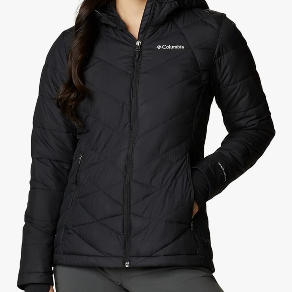 Women's Black Columbia Heavenly Hooded Jacket with Thermal Lining in Large